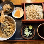 更科 - 「天丼セット」1,100円税込み♫