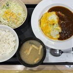 松屋 - ■デミオムハンバーグ定食¥1,260