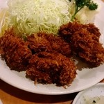 かつ半 - カキフライ定食