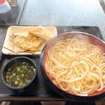 てら屋うどん   - 釜揚げうどん（中size）＆いわし天・高野豆腐天