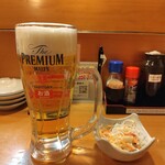 や台ずし - 生ビールとお通し