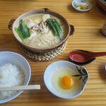 ドライブイン湯田 - 肉なべ定食　1000円