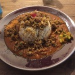 SOMA - チキンキーマとトマトカレー大盛り 辛さ５（900円）