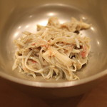 三谷 - 兵庫県浜坂の松葉蟹 蟹味噌和え　には、Clos de Vougeot Grand Cru Vieilles Vignes 1991 Domaine Paul Misset 　(2015/01)