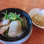 幸楽苑 - 料理写真:柚子塩ラーメン+チャーハン