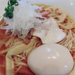 つくばらーめん 鬼者語 - 鶏と水（味玉）