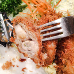 カキフライ断面