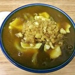 翁そば - カレー南蛮そば＋あげ玉　680円