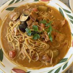 香草イタリア料理あらじん - パスタは、細麺。