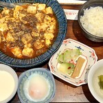 もんごい麻婆飯店 - 四川麻婆飯豆腐杏仁セット