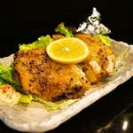 鶏嘉 - 2015.2 若鶏ちょーデカ太モモ一本揚げ（880円）