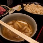 東京うどん - 本日のセット(塩肉うどんとねぎとろ丼)