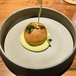 イル ネッビオ - 【写真②】エンドウ豆と新じゃがいものパニプリ