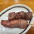 池袋もつ焼きパラダイス富士 - 料理写真:手前レバーと奥タン
