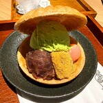 和カフェ Tsumugi - 和のアフタヌーンティー　５色もなか
