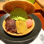和カフェ Tsumugi - 和のアフタヌーンティー　５色もなか