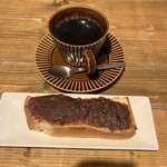 nori蔵 - nori蔵ブレンドコーヒー@500円には無料でハーフ小倉が付けられます