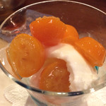 らんぷ亭 - ヨーグルトシャーベット 金柑のコンポート