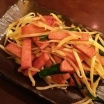 九州の地魚料理 侍 - 新メニューでした、スパムチャンプル。