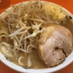ちばから - 再訪問32回目 らーめん(豚一切れ)+節券 「ニンニク」(1,200円)
