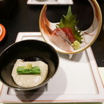 粋や 旬月 - 刺身と胡麻豆腐