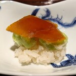礒田 - 唐墨と蚕豆の飯蒸し