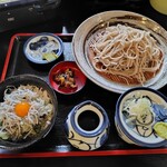 前田屋仙台福室店 - 料理写真:ミニしらす丼＋もり