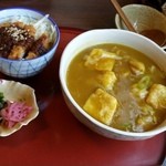 サガミ - カレーうどんと味噌かつミニ丼