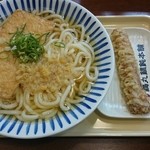 鶴丸製麺　 - きつねうどん特盛とちくわ天