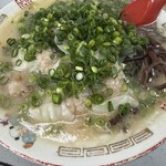 九州ラーメン友理 - ワンタンメン+小ネギ