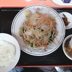 伊勢屋 - 野菜炒め定食（ご飯少なめでお願いしました）