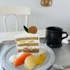 new born CAFE - 柑橘のショートケーキ