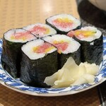 六鮮 - トロたく細巻