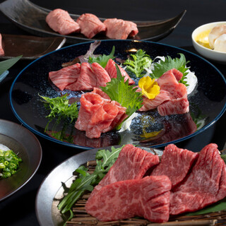 【神威】はA5黒毛和牛とと共に季節の旬の食材を使っております