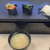 すしざんまい - 青のり、サーモンねぎとろ、あさりの味噌汁