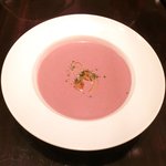 Les　pif　et　dodine - 本日のランチ 1000円 の紅芋の温か～いポタージュ