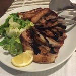 BUONO RISO - カップルで行き、グリルとピザ（ビスマルク）とパスタ（ペペロンチーノ）とリゾット（トマト）を注文！店長さんにも食べきれるか心配されましたが一瞬で平らげました。特にピザは絶品です！