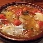 baru Publo - 【H26.11.6】トマトと北海道産カチョカバロのアヒージョ６００円。