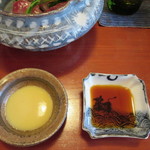 比良山荘 - 酢味噌と醤油で