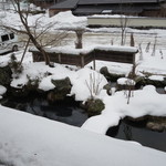 比良山荘 - 庭には池