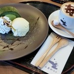 小島かふぇ - 抹茶ロールケーキ