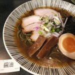 煮干しらーめん 田中にぼる - 醤油 よもぎ麺