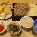 夢庵 - 料理写真:二色合い盛り天せいろ(麺大盛)