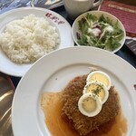 はやしや - ◆グラタンコロッケランチ
            スープ.サラダ.ドリンク 980円税込
            