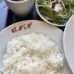 はやしや - ライス、サラダ、コンソメスープ
