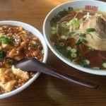 香蘭 - マーボー丼＋しょうゆ味ラーメン（￥850）