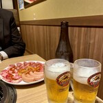 松阪牛焼肉 一升びん - キリン瓶ビール@600×2