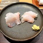 鮨 花おか - カマフグ、チャイロマルハタ
