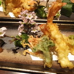 銀座 吉本 - 巻海老とたらの芽