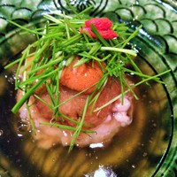 帰燕 - ウニとたらの白子、胡麻豆腐の餡かけ